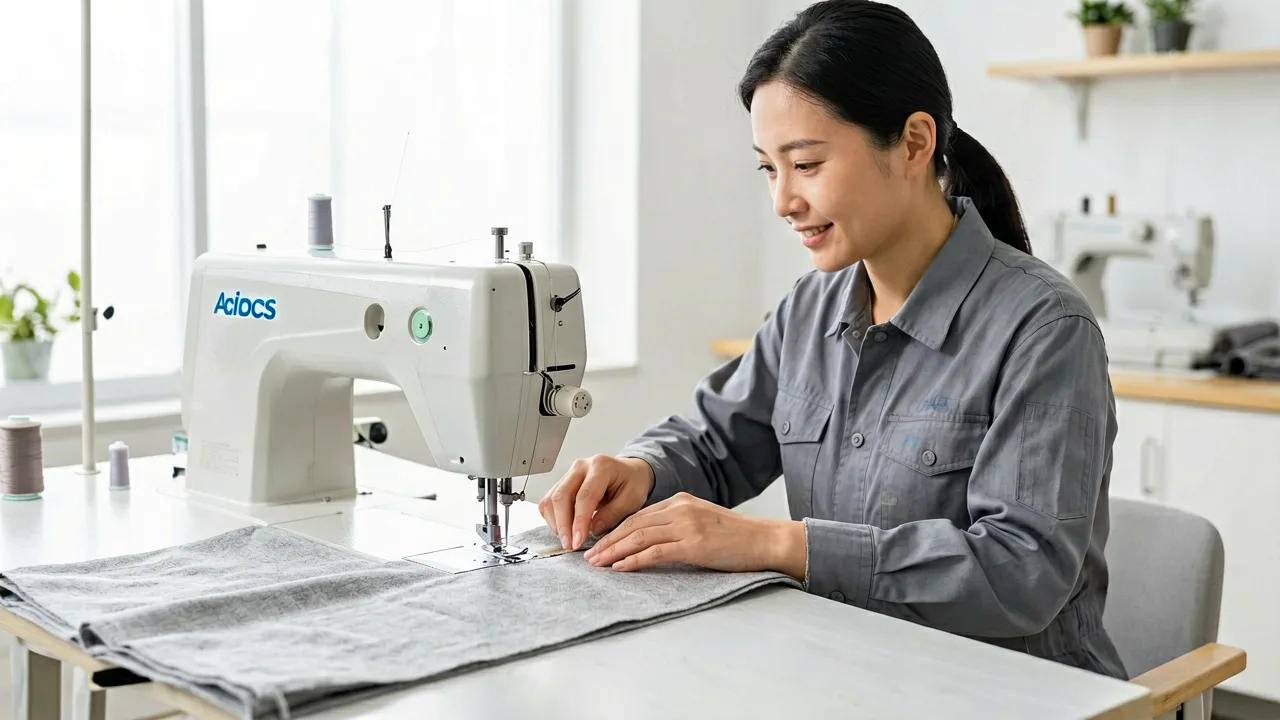 一件佛山工作服的牢度,藏在缝纫机的针距里